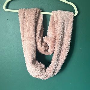 Pink Fur Infinity Scarf